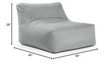 Jaxx Coza Outdoor Chair - Large Bean Bag Lounge Chair for Poolside & Patio Lounging - Sunbrella, Granite