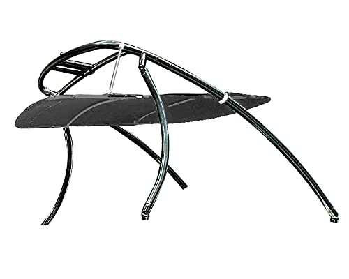 Krypt Towers Indy Liquid Wakeboard Tower with Integrated Bimini Top Black w/ Black Bimini