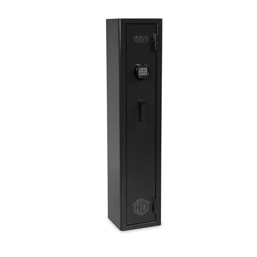 Sports Afield Home Defense 4-Gun Fireproof Electronic Lock Gun Safe Black Textured Gloss