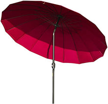 RWGOVLU 2.5M Garden Parasol Umbrella, Outdoor Sun Shade with Crank Handle & Tilt, UV Protective for Outdoor, Garden and Patio, 24 Ribs, UV Protective