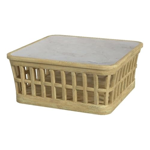 Butler Specialty Company Monhegan Outdoor Teak and Marble Coffee Table - Natural