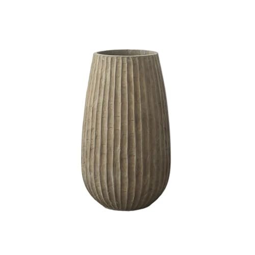 WOAITIANTIAN Flower Pots Tall Round Concrete Planter with Drainage Holes Floor Standing Flowe Pot