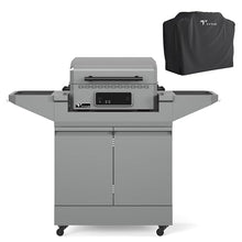 TYTUS Rolling Outdoor Kitchen Island Cart, Electric Griddle & Cover