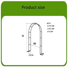 HXYONGN Metal Garden Arch,Rack Plants Flower Rose Climbing Support Stand, Wedding Arch for Roses, Climbers, Fruit, Archway, with Base(1.4 * 2.3m)