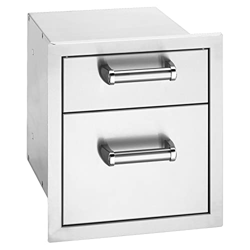 Fire Magic Premium Flush Double Drawers w/Soft Close (53802SC), 17.5x19-Inch