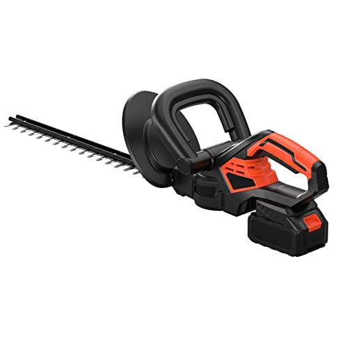 21v Hedge Trimmer Cordless Machine Lithium Battery Hedge Trimmer Dual-Action Blade Electric Gardening Tool for Bush Lawn and Garden