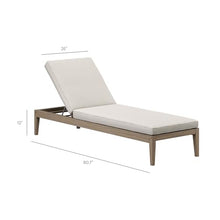 Modway Northlake Teak Outdoor Chaise Lounge Chair in Weathered Gray Pebble – Adjustable Wood Poolside Recliner with All-Weather Cushion