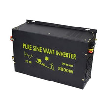RCTCBRZVTW 5000W Pure Sine Wave Solar Inverter 12V 220V Battery Solar Panel Wind Generator Power Bank Converter 24/48VDC to 110/120/240VAC(60V,100V)