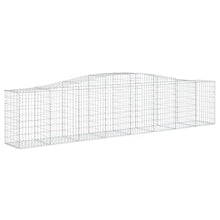 Arched Gabion Baskets 2 pcs Galvanized Iron for Outdoor Plants Self-Watering Pots White Black
