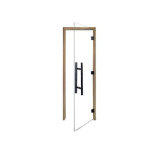 PROSAUNAS Clear & Tinted Glass Sauna Door, Prehung Tinted Glass Sauna Door (Right Hanging, Clear - Thermo-Aspen Frame 24x81)