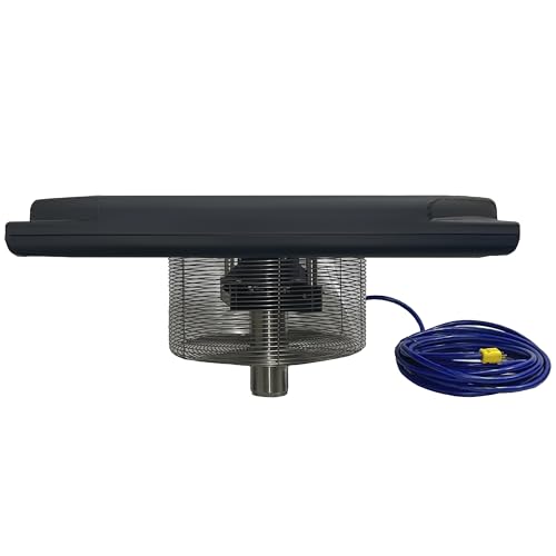 Outdoor Water Solutions Floating Pond Fountain 3/4HP – Classic Series Aerating Electric Fountain, Aerating Nozzle, 230V, 200ft Power Cable for Large Ponds