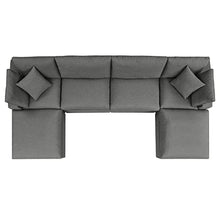 Modway Commix 6-Piece Outdoor Patio Sectional Sofa, Charcoal