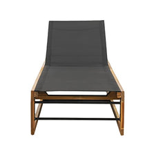 Outdoor Mesh and Wood Lounge (Set of 4) Black Solid Transitional Water Resistant