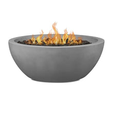 Dustyview 42-in Round Concrete Natural Gas Fire Bowl in Ash by BBQGuys Signature