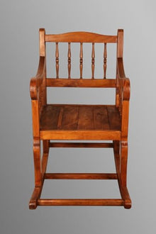 SODEF Avcı Wooden Pine Rocking Chair Lounge Chair for Garden, Patio, or Balcony - Classic Style - Walnut