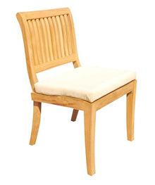 WholesaleTeak 10 Seats 11 Pcs Grade-A Teak Wood Dining Set: 86" Canberra Rectangle Table and 10 Arbor Stacking Chairs (2 Arm & 8 Armless Chairs) #11AB1902