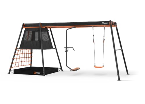 Vuly 360 Pro Max C2-2 Bay Metal Swing Set Black