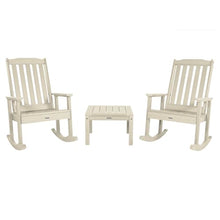 highwood AD-KITRKCH1-WAE Lehigh 2 Rocking Chairs with Adirondack Side Table, Whitewash