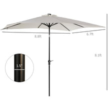 MODADA umbrella outdoor patio Outside Shade large patio umbrellas Windproof offset patio umbrella with solar lights Umbrellas patio unbrella's with lights patio umbrella solar for patio, lawn