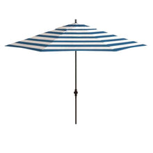OROTLECT 11 Foot Bronze Patio Umbrella With Aluminum Ribs Crank Lift In Cabana Regatta Sunbrella