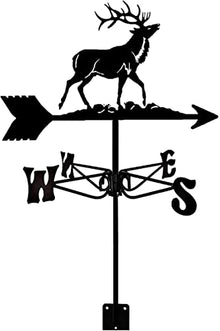Weather Vane Animal Deer Weathervane Stainless Steel Wind Direction Indicator Professional Measuring Tools Durable Retro Farm Scene Garden Stake (Deer 1) (Owl)