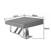 USZWBY Swimming Pool Diving Platform, Non-Slip Stainless Steel Diving Boards, Private Pools Training Competition Inclined Countertop Diving Platform
