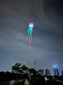 Yingfeida Large 18m LED Jellyfish Kite Blue