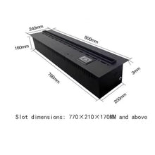 Atomized Fireplace Fireplace with LED Realistic Flame Touch Remote Control Recessed Fireplace Ultra Thin Household(Medium)