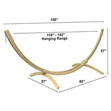 Olymp Hammock Stand, Wood Construction, Indoors and Outdoors, Adjustable, Hanging Range of 118" - 142", Holds Up to 440lbs