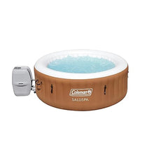 Coleman SaluSpa Ponderosa AirJet Inflatable Round Hot Tub + Bestway SaluSpa Underwater Non Slip Seat
