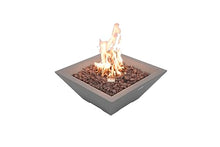AMS 27" Square Concrete Natural Gas Fire Pit Table (Light Gray, Table only)