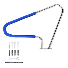 Pool Handrail 48"x 36", Rustproof Pool Handrail for Swimming Pool 370LBS Load Capacity, 304 Stainless Steel with Blue Grip Cover & Accessories