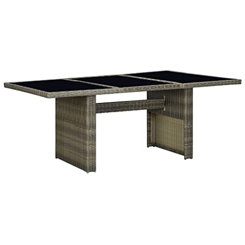 WEMYUFURN Garden Table Brown and Black Bistro Table Coffee Tables for Backyard Pool