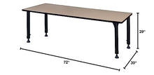 Regency Kitt Height Adjustable Classroom Table 72" x 30" Ivory