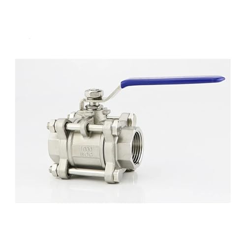 TQKEBWGW 3PC Manual Ball Valve Female Thread SS304/SS201 Stainless Steel DN50/DN65/DN80(DN65,SS304)