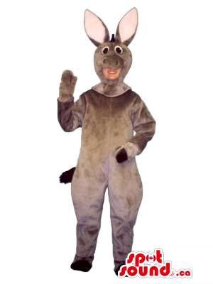 SPOTSOUND Cute Grey Donkey Children Plush Costume