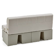 DeckMate 55'' Premium Pontoon Boat Seat Bench Ivory, Tan & Beige