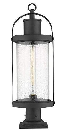 Z-Lite 569PHB-533PM-BK 1 Light Outdoor Pier Mounted Fixture, Black