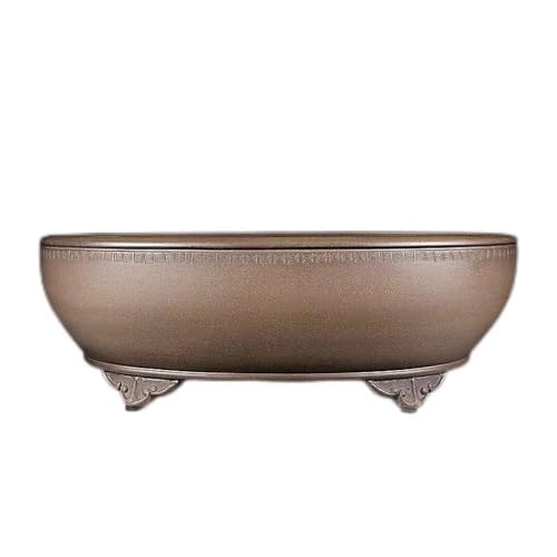 thalo Planter Pots Plant Pots Purple Clay Bonsai Flower Pots 19in Handmade Oval Flower Pots Alabaster Green Flower Pots Plant Container Accessories