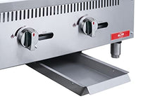 Commercial Countertop Griddle, ETL 24" Flat Top Grill Natural Gas (NG) / Propane, 2 Burners - 60000BTU