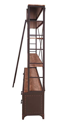 Major-Q Modern Industrial Ladder Bookshelf Sandy Gray