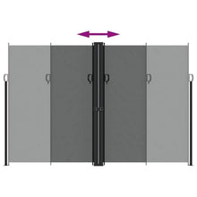 KTHLBRH Retractable Side Awning Anthracite Steel Retractable Side Awning for Outdoor Shade and Privacy, Adjustable Sun Protection with Durable Waterproof UV-Resistant P
