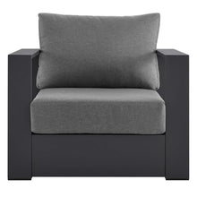 Modway Tahoe Aluminum Outdoor Patio Armchair in Gray Charcoal
