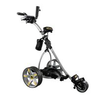 BAT-CADDY ELECTRIC GOLF CADDY X3R Sealed Lead 18-Hole Battery Powered Golf Push Cart Titanium Silver