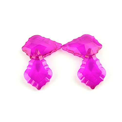 JUIYU Chandelier Crystal Prisms Pendants Rose Crystal Glass Chandelier Crystal Maple Leaf Crystal Hanging Pendant for Lamp Part 38mm-76mm Chandelier Crystal Prisms Pendants (Color : 63mm 100pcs)