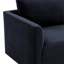 Willow 74" Navy Performance Velvet Modular Loveseat - TOV Furniture