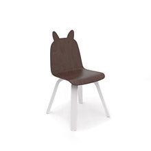 OEUF Rabbit Play Chairs and Table Set Walnut Brown
