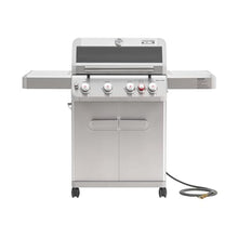 Monument Grills 4+1 Burner Natural Gas Grill with Natural Gas Hose, 50,000 BTU Stainless Steel Outdoor Patio Barbecue Grill, Broil Zone Fast Heating, Knob Lights, and Easy Cleanup, M415BZNG