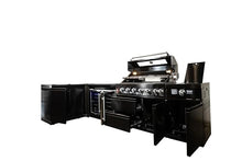 Luxuria Spas Flame Pro Series 6-burner Kitchen Black