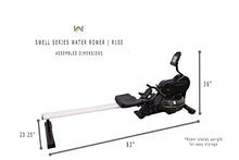 WaveFit Swell Series Water Rower R100 Indoor Rowing Machine with Bluetooth Connectivity, 300 lb Weight Capacity
